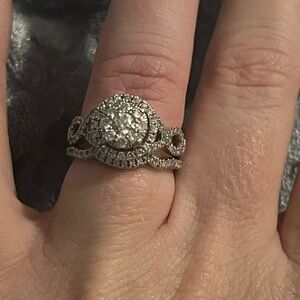 White Gold Wedding Set